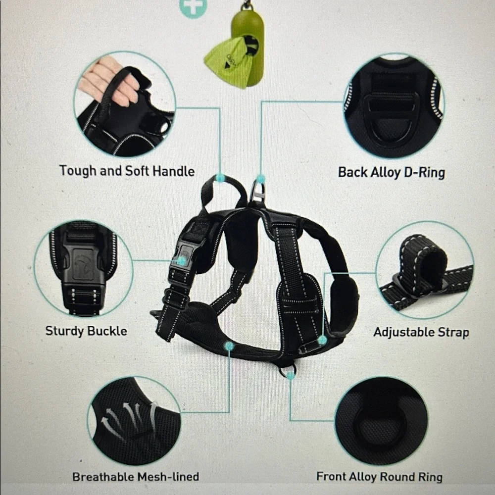 Joytale Dog Harness with Reflective Trim M